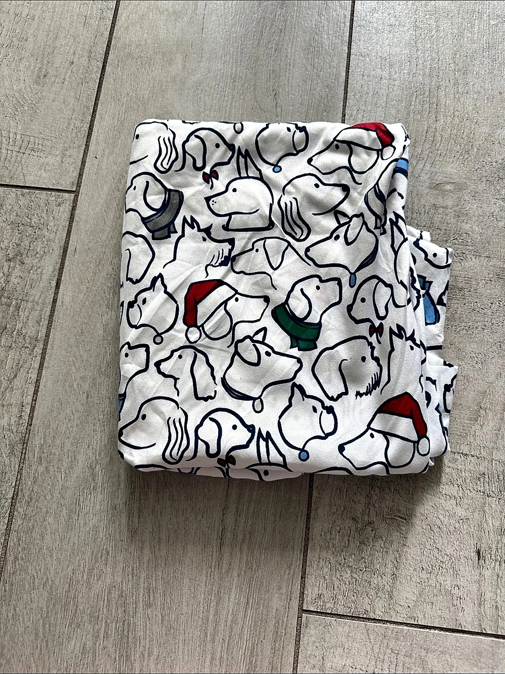 Christmas Dog Print Bathroom Curtains